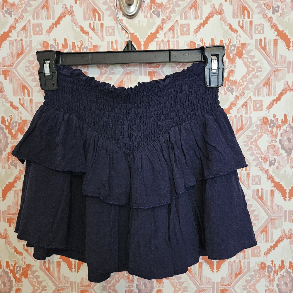 Katie J NYC Navy Blue Ruffled Girls Skirt